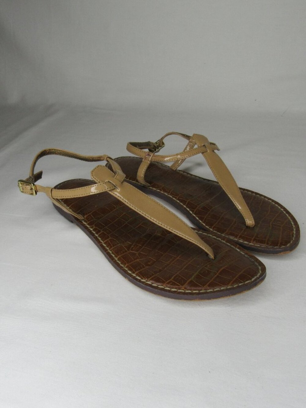 Sam Edelman GIGI Tan Ankle Buckle Strappy Sandal Women's 7
